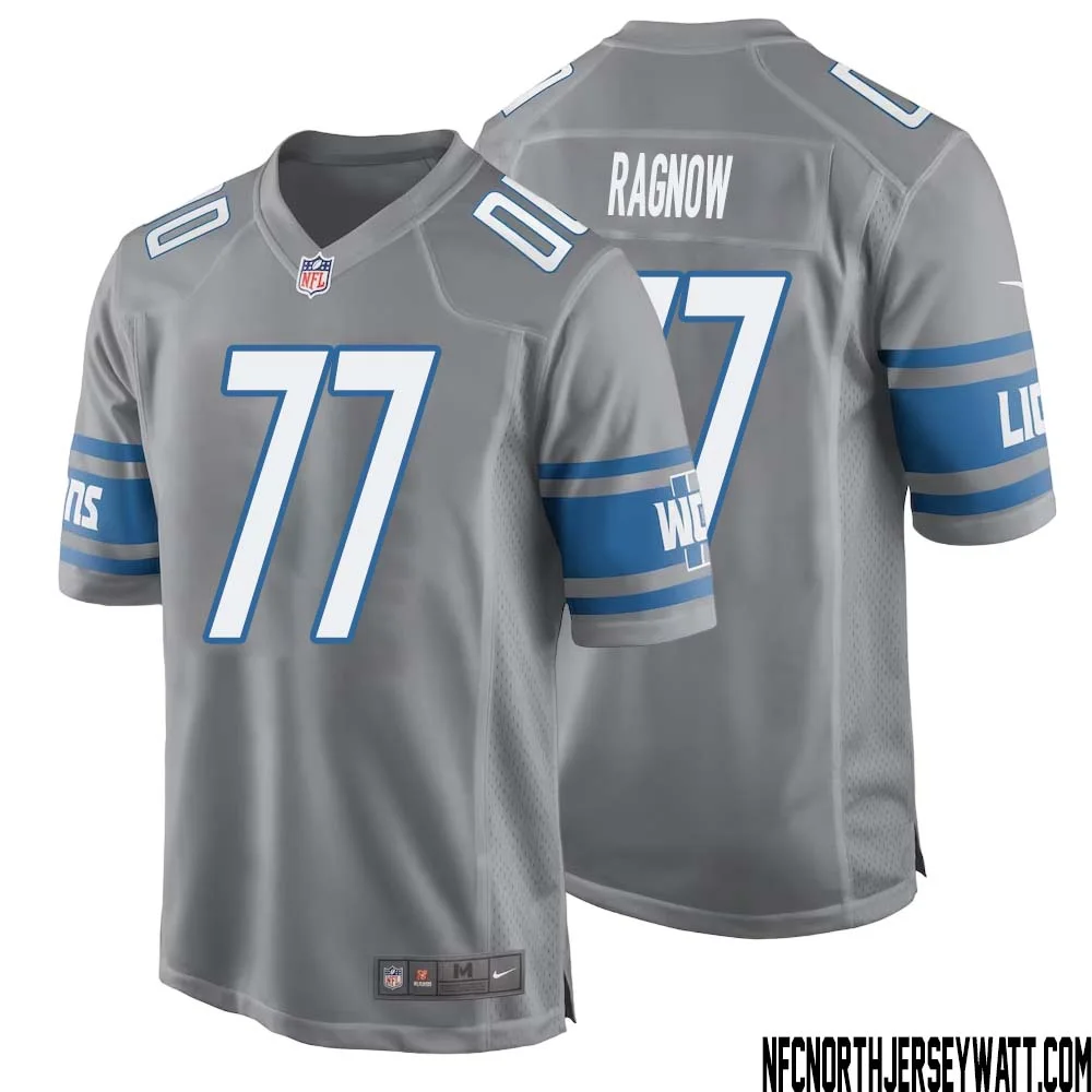 Frank Ragnow No 77 Men Gray Detroit Lions Player Alternate Game Jersey