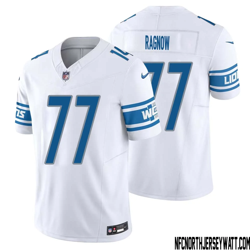 Frank Ragnow No 77 Men White Detroit Lions Vapor F.U.S.E. Limited Jersey 1