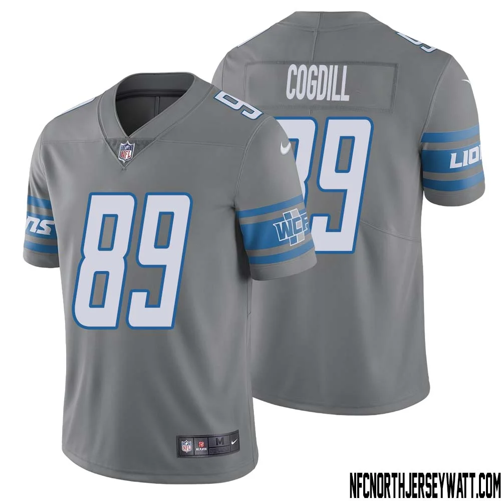 Gail Cogdill No 89 Men Steel Detroit Lions Vapor Untouchable Color Rush Limited Player Jersey
