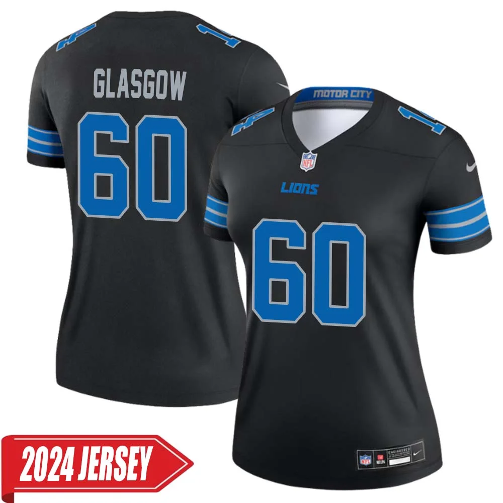 Graham Glasgow No 60 Woman s Detroit Lions 2nd Alternate Vapor F.U.S.E. Limited 2024 Jersey Black
