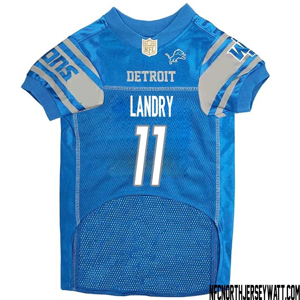 Greg Landry No 11 Blue Detroit Lions Dog Jersey