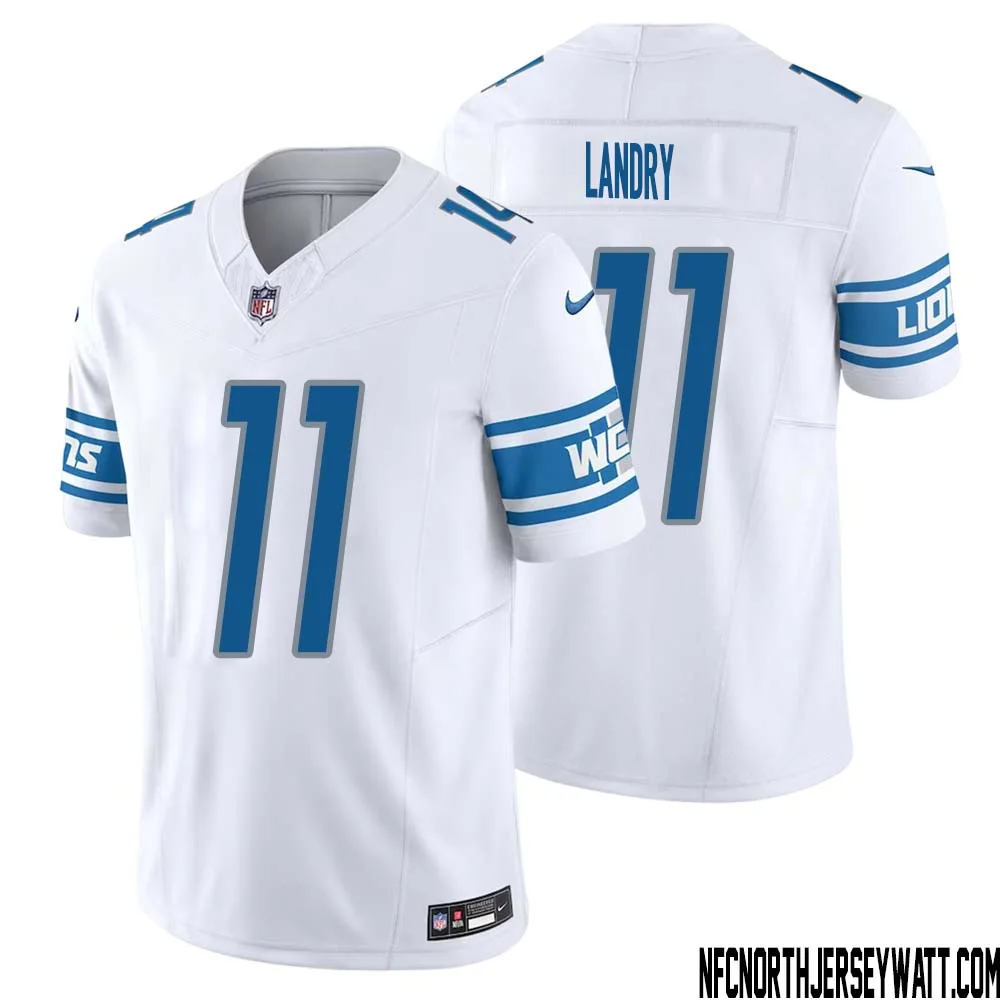Greg Landry No 11 Men White Detroit Lions Vapor F.U.S.E. Limited Jersey