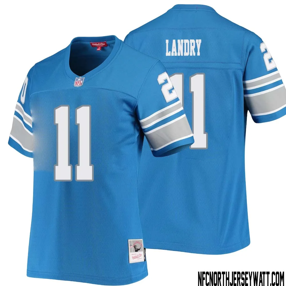 Greg Landry No 11 Women Mitchell Ness Blue Detroit Lions 1996 Legacy Replica Jersey 1