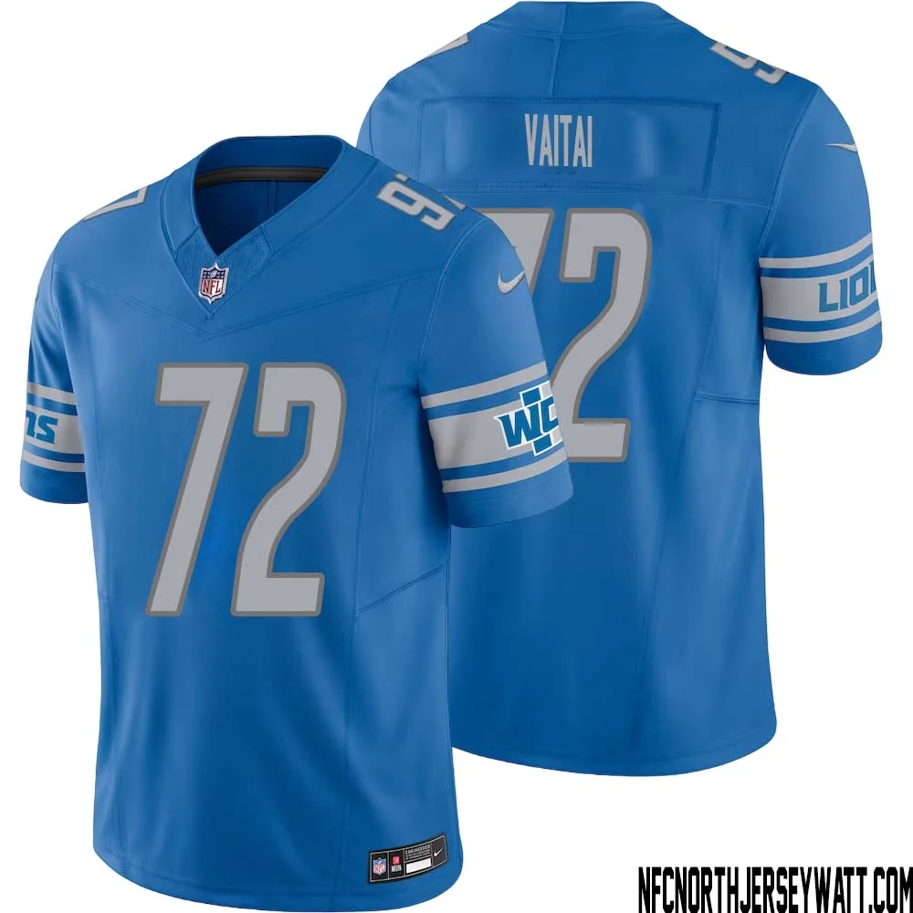 Halapoulivaati Vaitai No 72 Men Blue Detroit Lions Vapor F.U.S.E. Limited Jersey 1