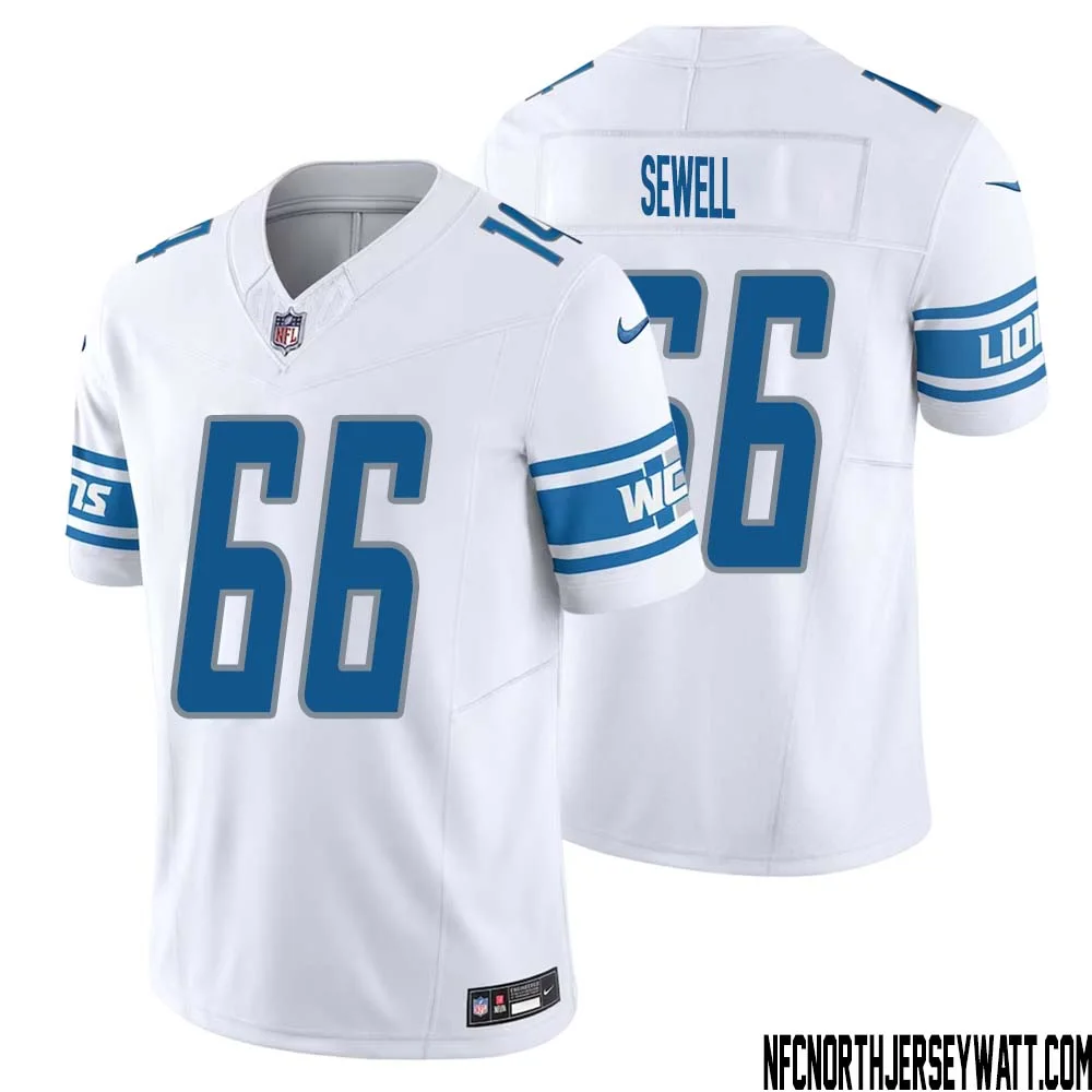 Harley Sewell No 66 Men White Detroit Lions Vapor F.U.S.E. Limited Jersey 1