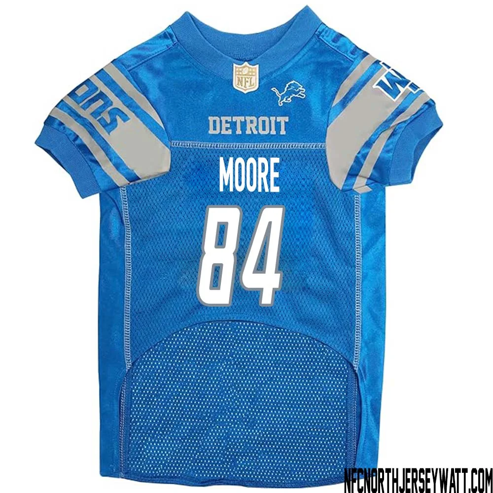 Herman Moore No 84 Blue Detroit Lions Dog Jersey 1