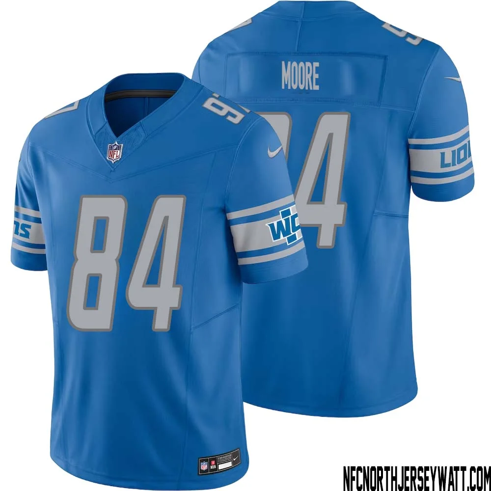Herman Moore No 84 Men Blue Detroit Lions Vapor F.U.S.E. Limited Jersey 1