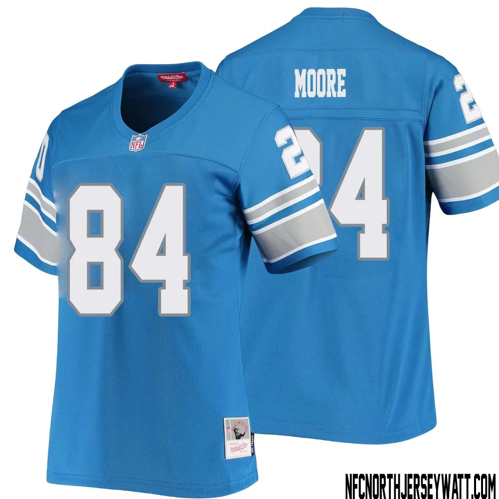Herman Moore No 84 Women Mitchell Ness Blue Detroit Lions 1996 Legacy Replica Jersey 1