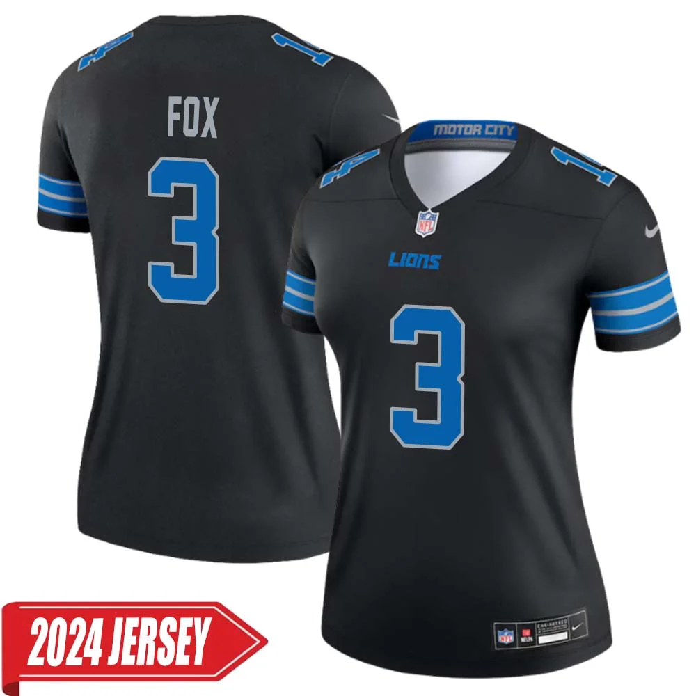 Jack Fox No 3 Woman s Detroit Lions 2nd Alternate Vapor F.U.S.E. Limited 2024 Jersey Black