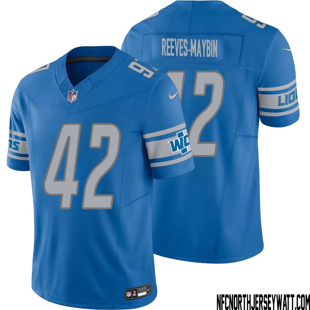 Jalen Reeves Maybin No 42 Men Blue Detroit Lions Vapor F.U.S.E. Limited Jersey