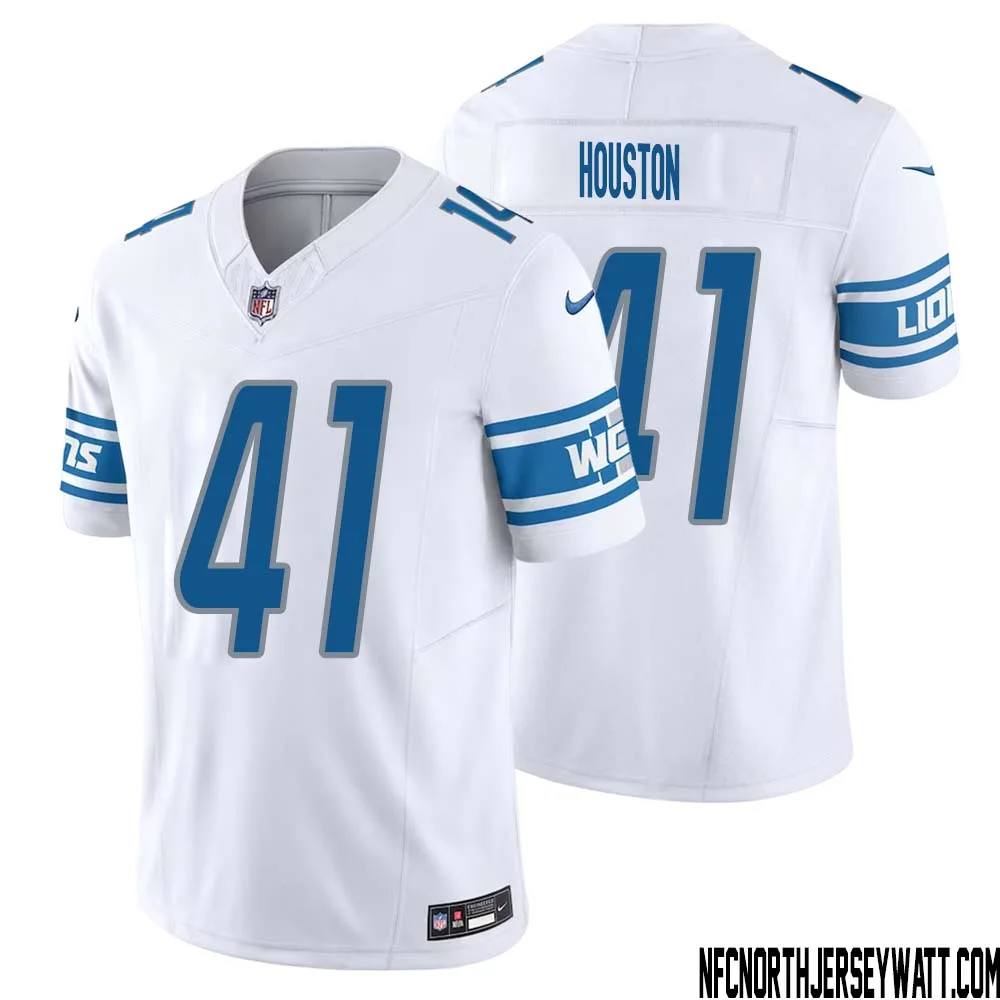 James Houston No 41 Men White Detroit Lions Vapor F.U.S.E. Limited Jersey 1