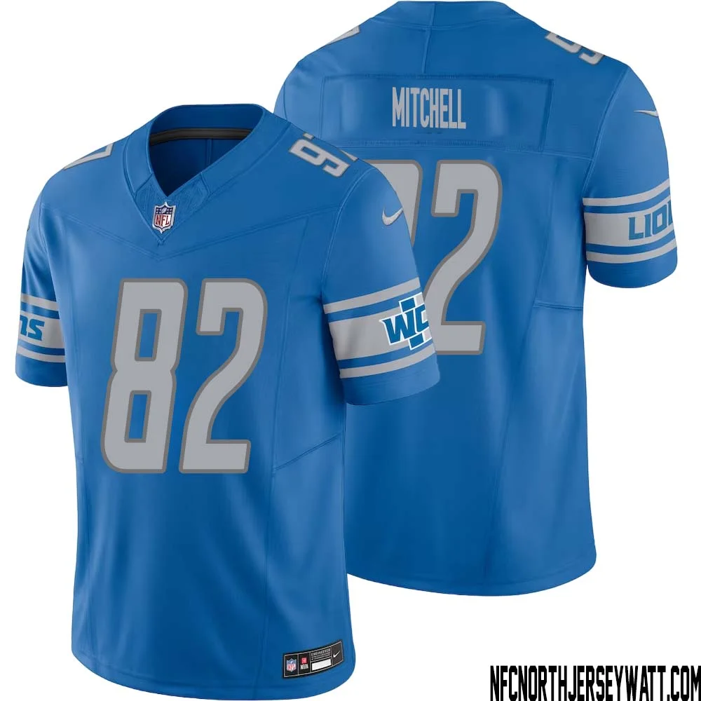 James Mitchell No 82 Men Blue Detroit Lions Vapor F.U.S.E. Limited Jersey