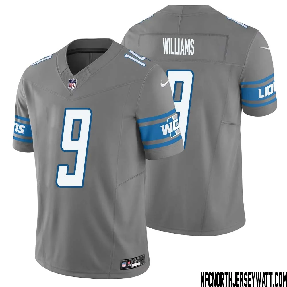 Jameson Williams No 9 Men Detroit Lions Vapor F.U.S.E. Limited Jersey Silver