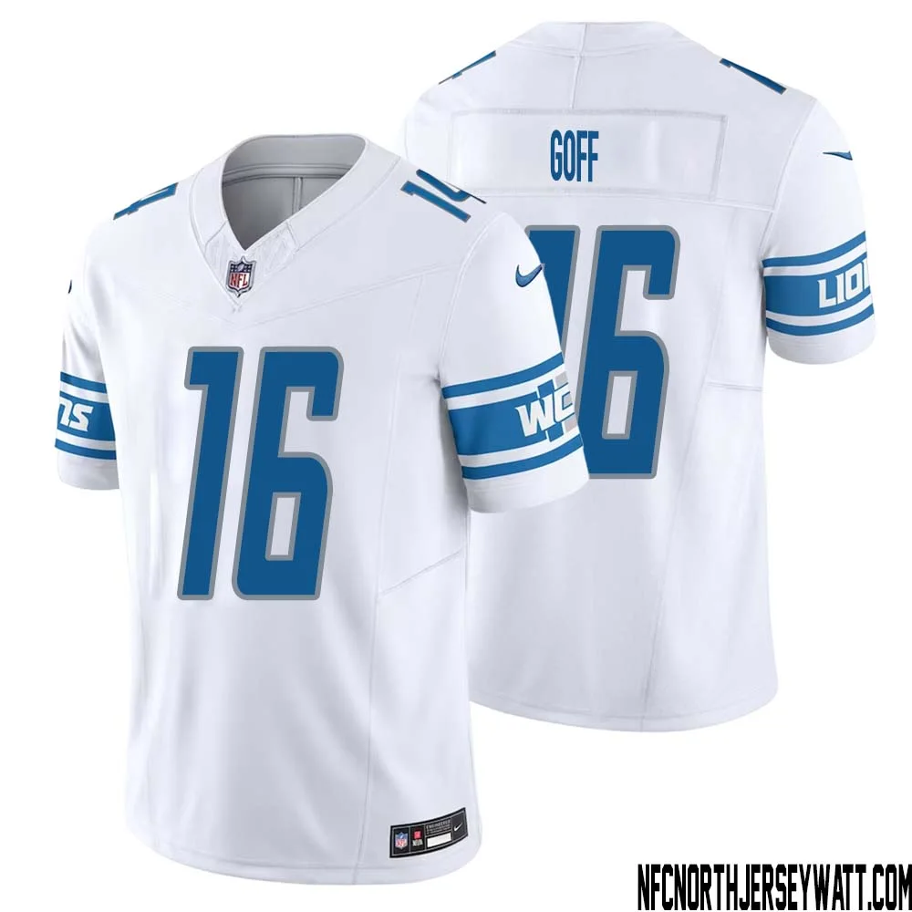 Jared Goff No 16 Men White Detroit Lions Vapor F.U.S.E. Limited Jersey 1