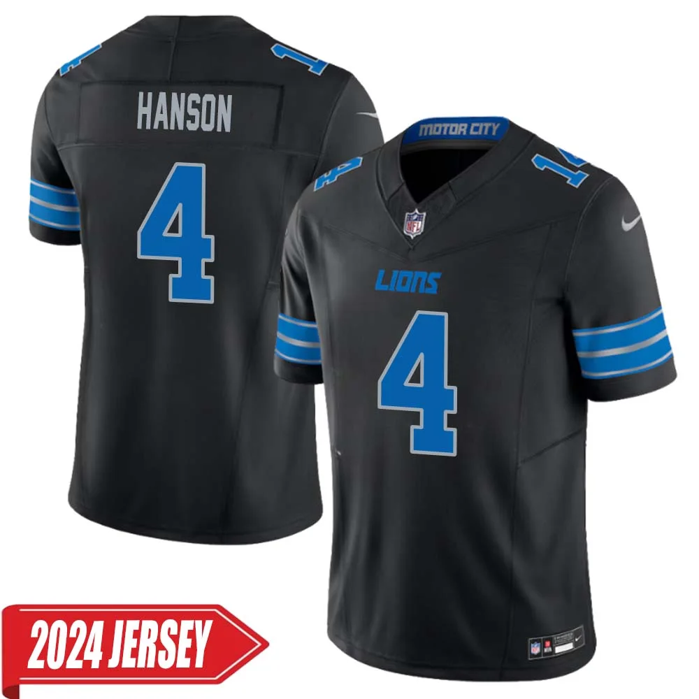Jason Hanson No 4 Men s Detroit Lions 2nd Alternate Vapor F.U.S.E. Limited 2024 Jersey Black