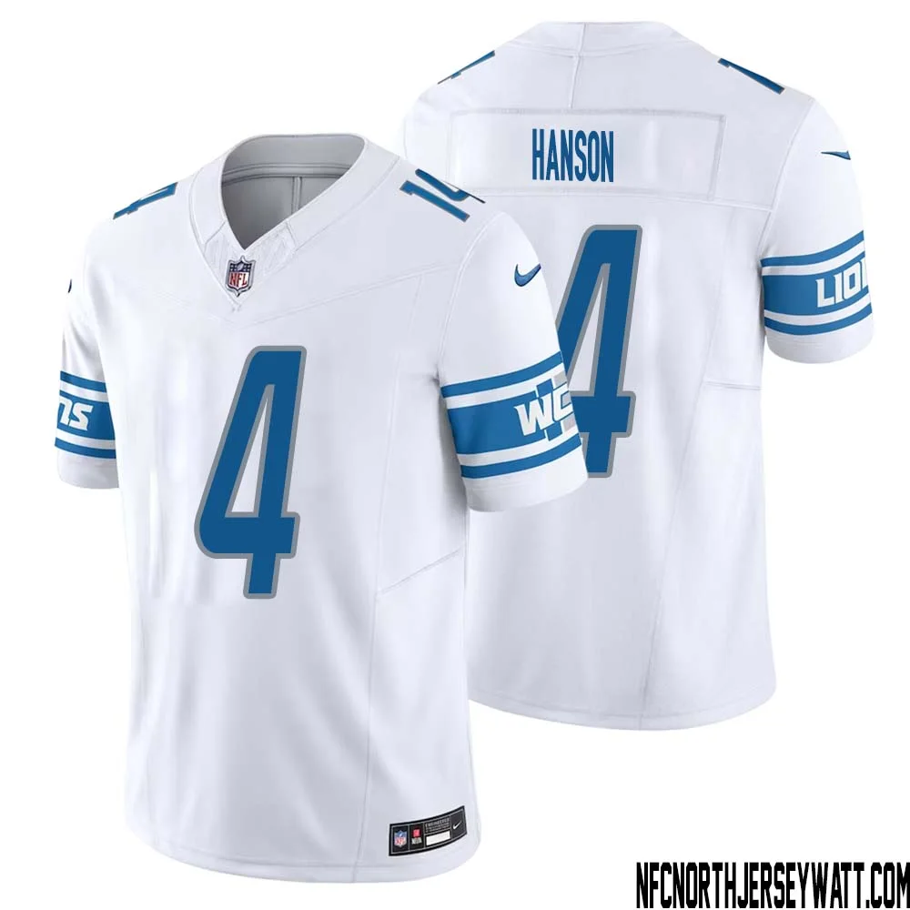 Jason Hanson No 4 Men White Detroit Lions Vapor F.U.S.E. Limited Jersey 1