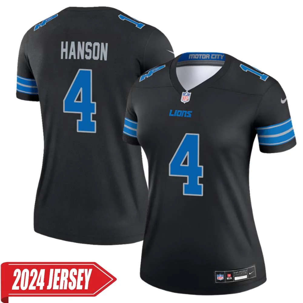 Jason Hanson No 4 Woman s Detroit Lions 2nd Alternate Vapor F.U.S.E. Limited 2024 Jersey Black