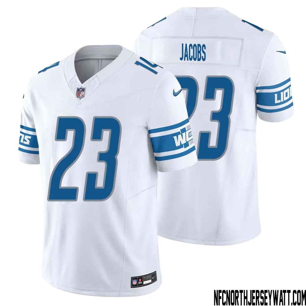 Jerry Jacobs No 23 Men White Detroit Lions Vapor F.U.S.E. Limited Jersey 1