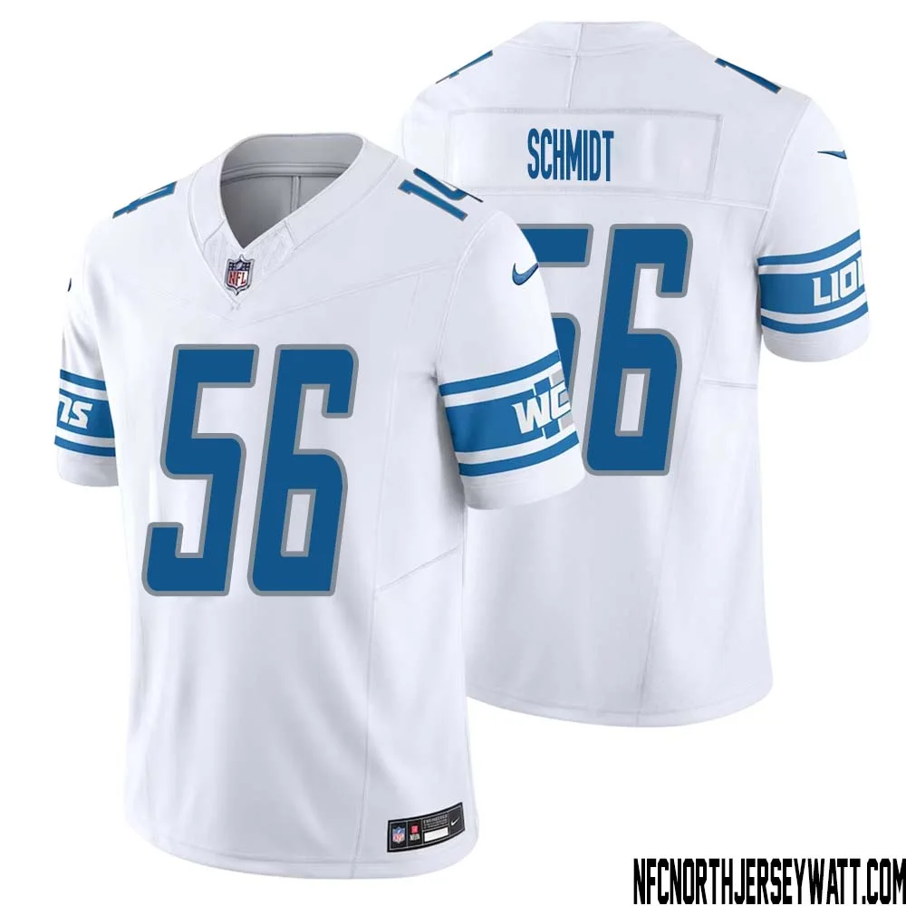 Joe Schmidt No 56 Men White Detroit Lions Vapor F.U.S.E. Limited Jersey 1