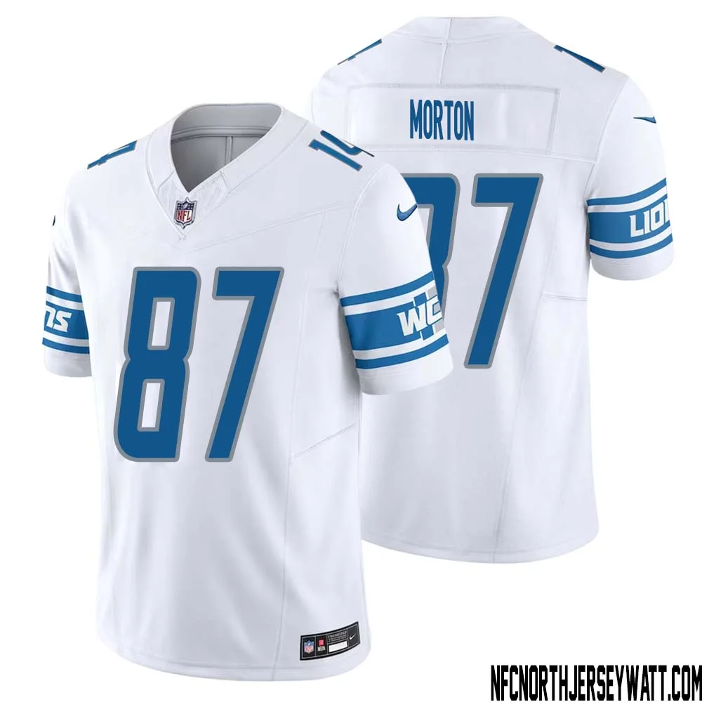 Johnnie Morton No 87 Men White Detroit Lions Vapor F.U.S.E. Limited Jersey 1
