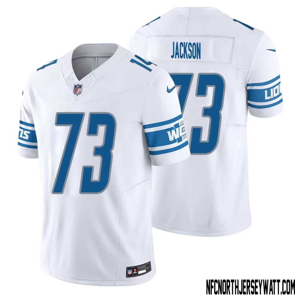 Jonah Jackson No 73 Men White Detroit Lions Vapor F.U.S.E. Limited Jersey