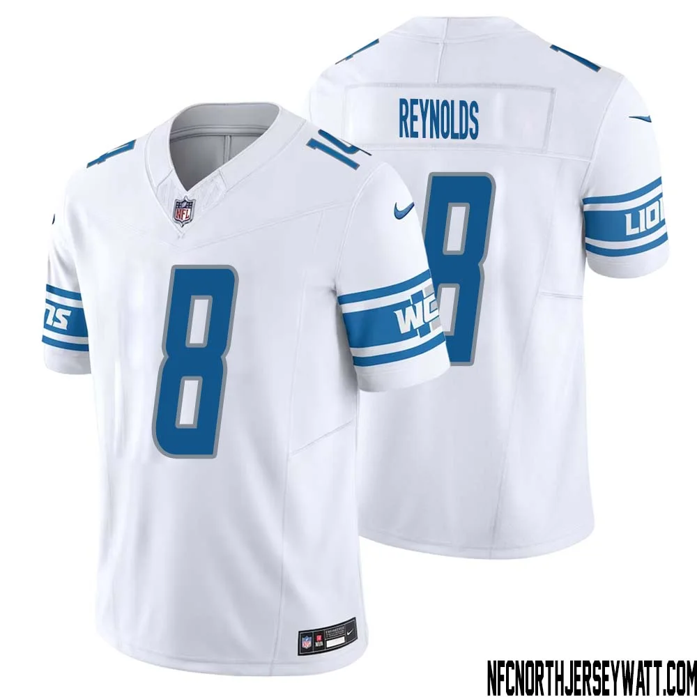 Josh Reynolds No 8 Men White Detroit Lions Vapor F.U.S.E. Limited Jersey 1