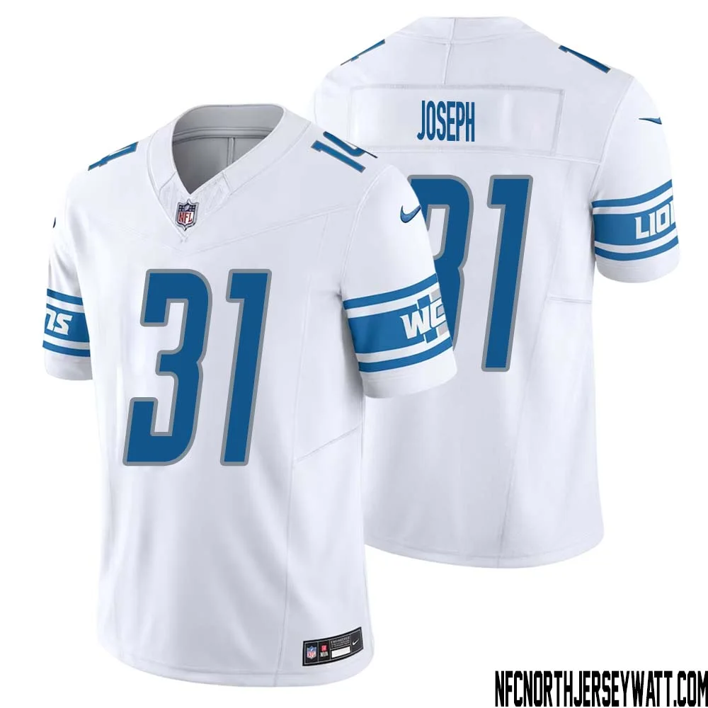 Kerby Joseph No 31 Men White Detroit Lions Vapor F.U.S.E. Limited Jersey 1