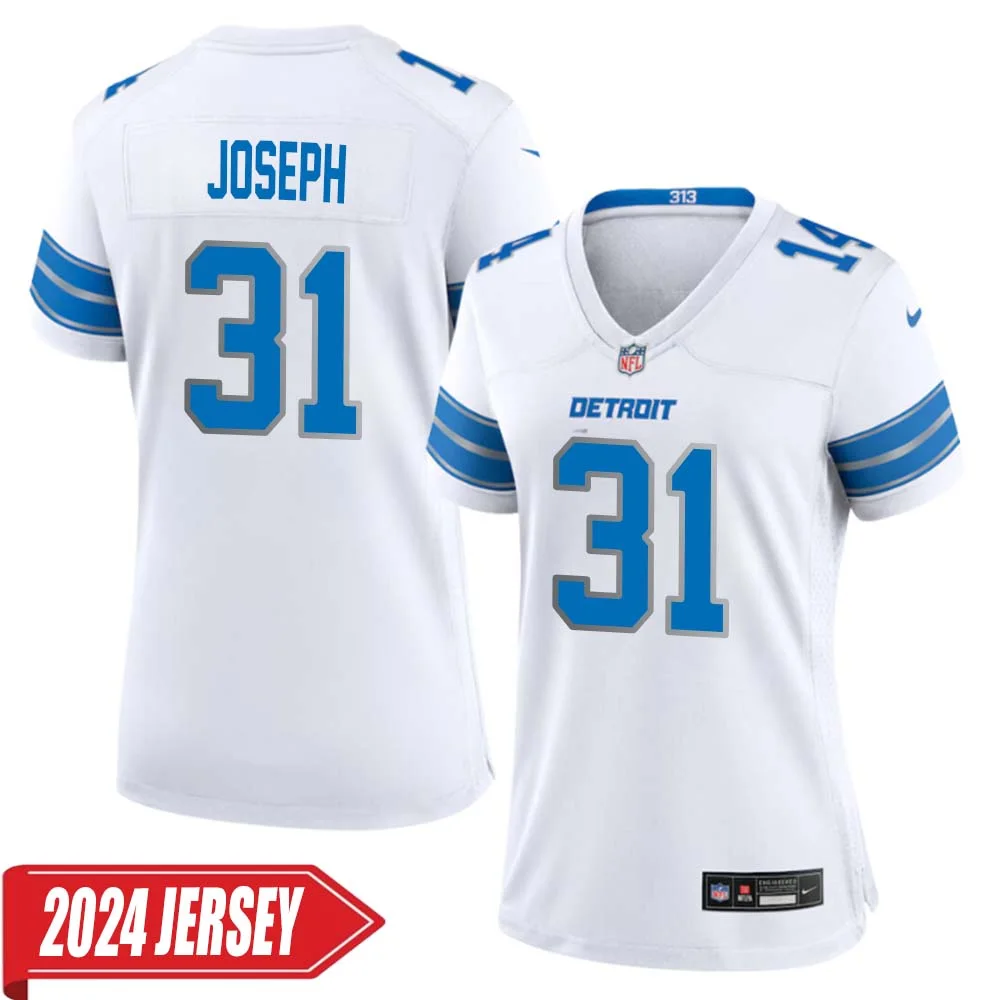 Kerby Joseph No 31 Woman s Detroit Lions Away Game 2024 Jersey White
