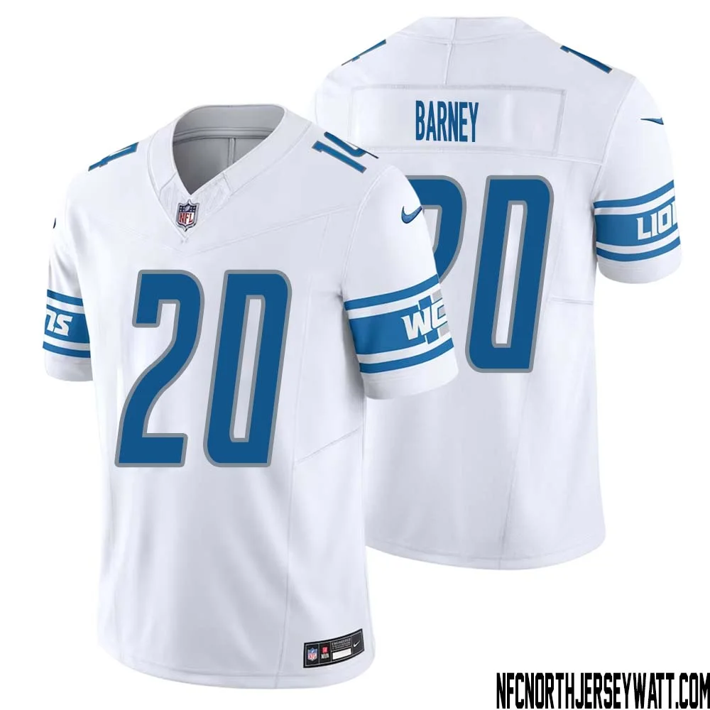 Lem Barney No 20 Men White Detroit Lions Vapor F.U.S.E. Limited Jersey 1