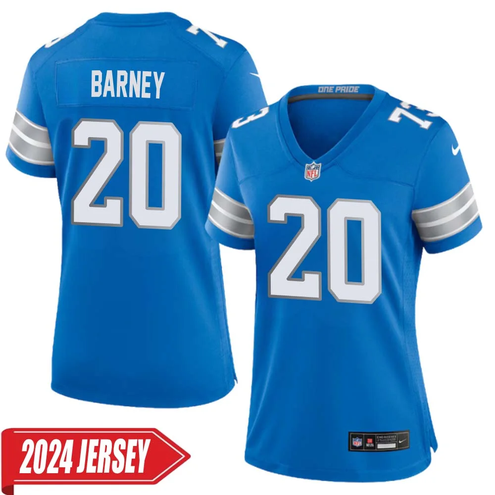 Lem Barney No 20 Woman s Detroit Lions Home Game 2024 Jersey Blue