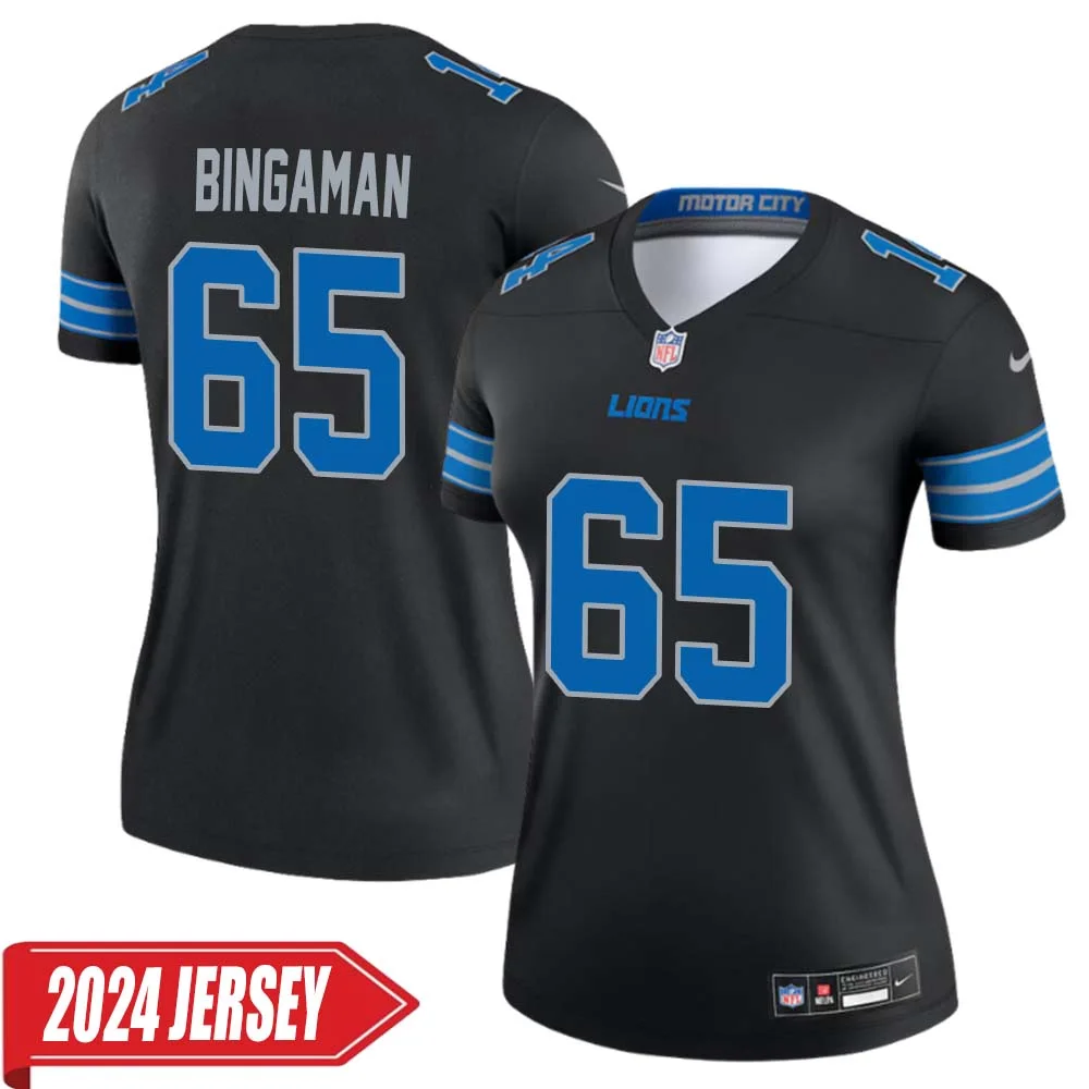 Les Bingaman No 65 Woman s Detroit Lions 2nd Alternate Vapor F.U.S.E. Limited 2024 Jersey Black