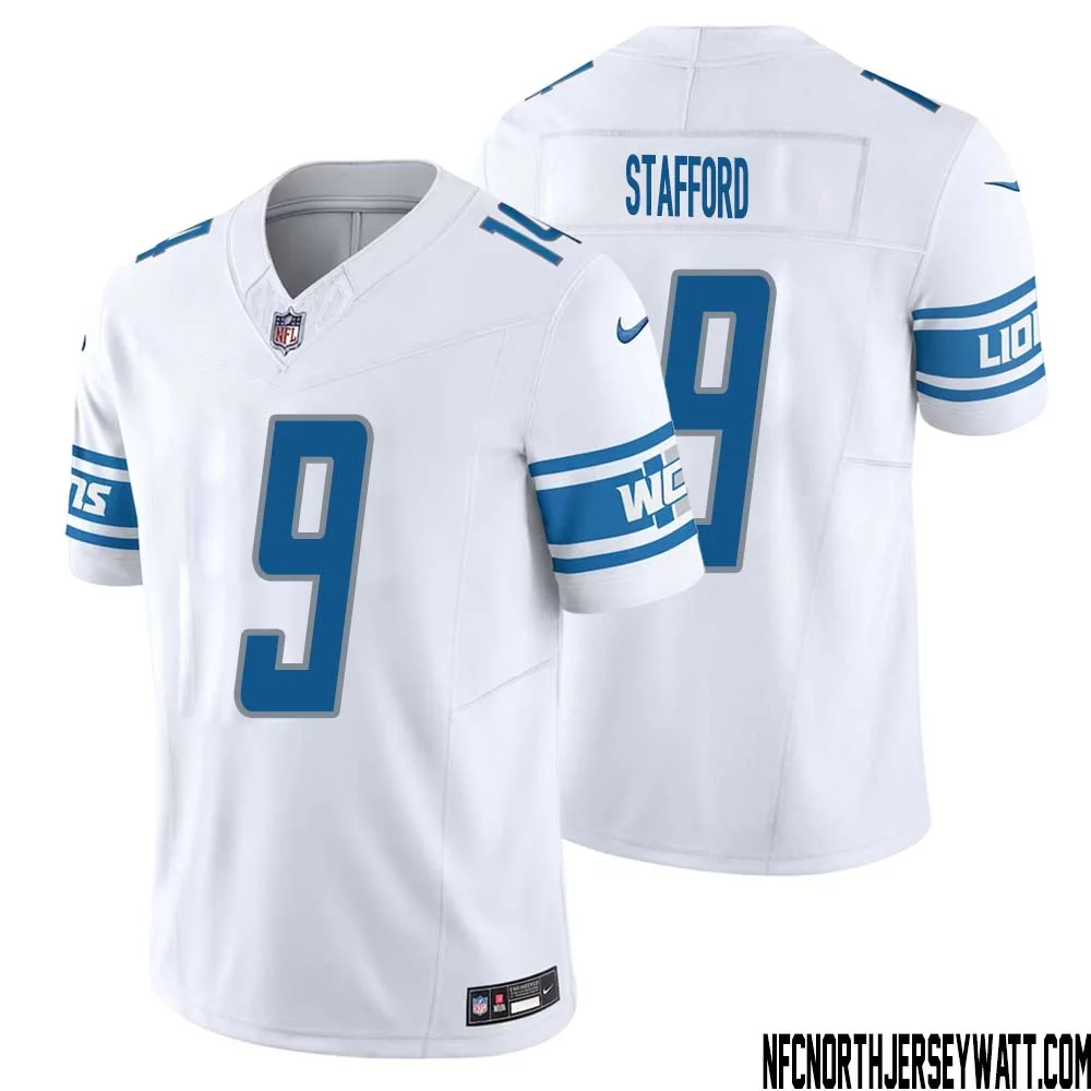 Matthew Stafford No 9 Men White Detroit Lions Vapor F.U.S.E. Limited Jersey 1
