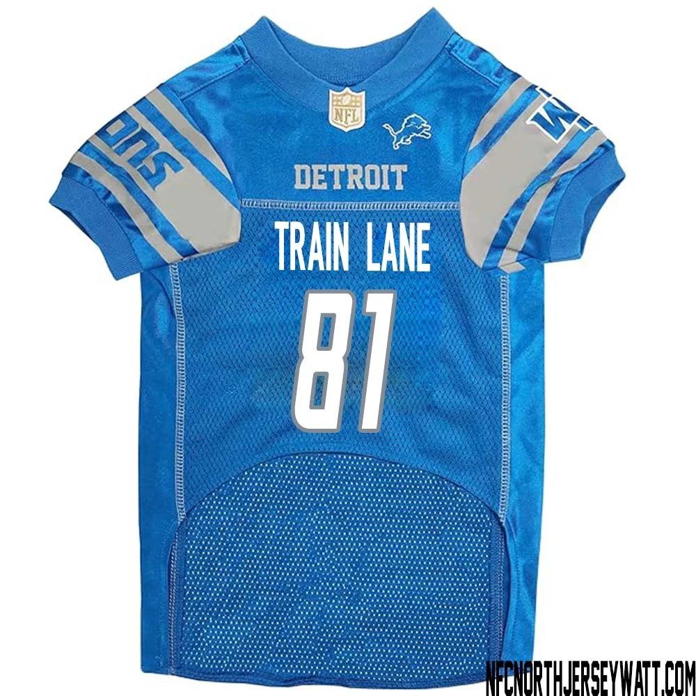 Night Train Lane No 81 Blue Detroit Lions Dog Jersey 1