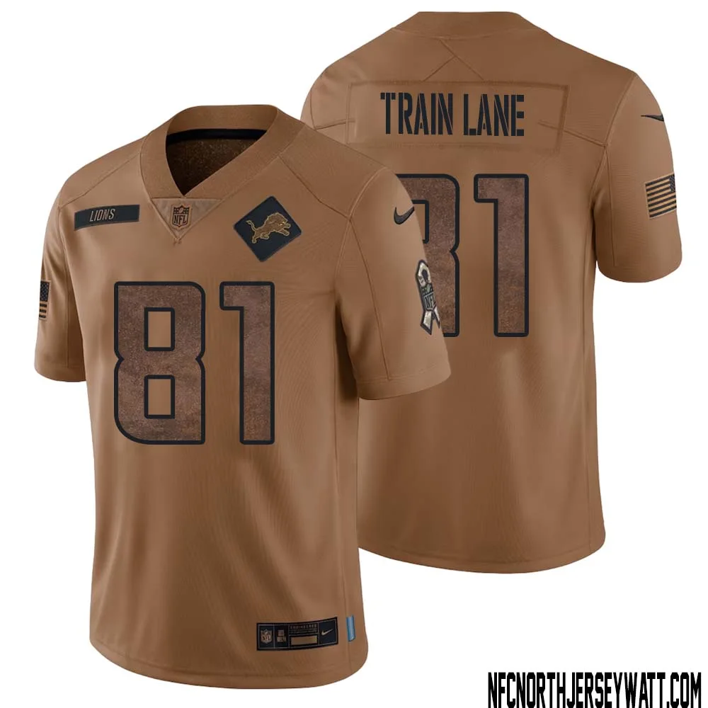 Night Train Lane No 81 Men Brown Detroit Lions 2023 Salute To Service Retired Player Limited Jersey