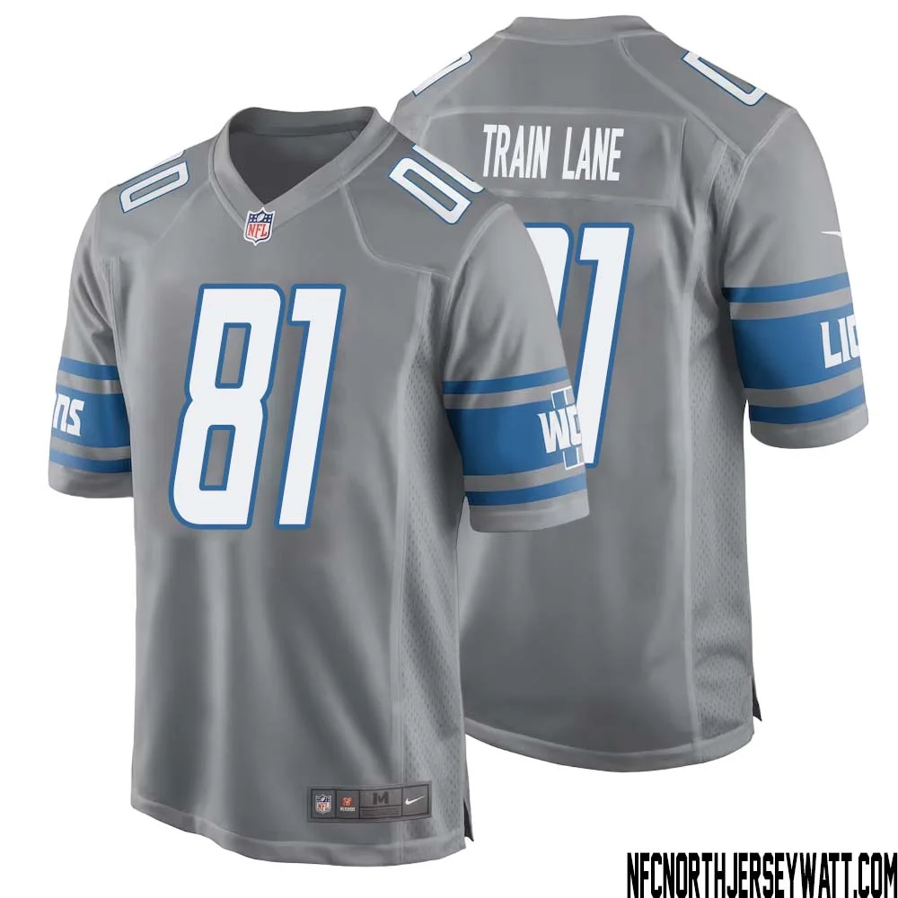 Night Train Lane No 81 Men Gray Detroit Lions Player Alternate Game Jersey 1