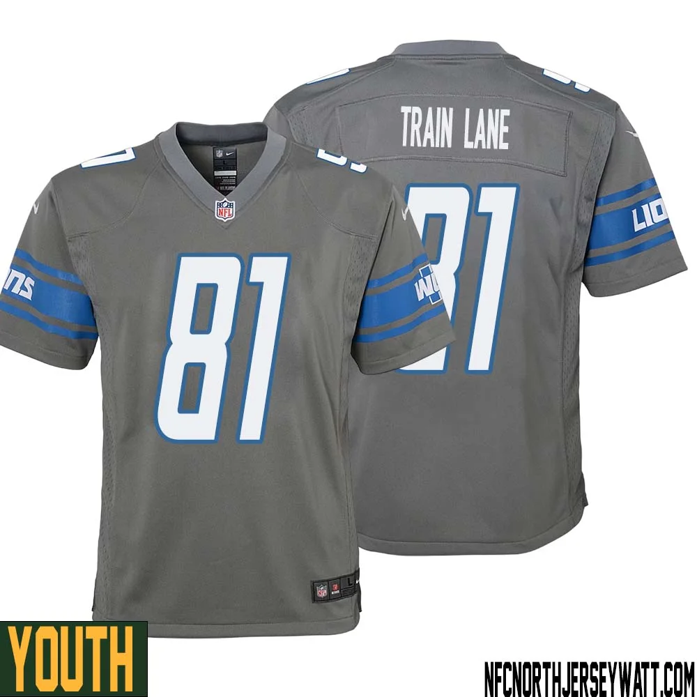 Night Train Lane No 81 Youth Gray Detroit Lions Player Alternate Game Jersey