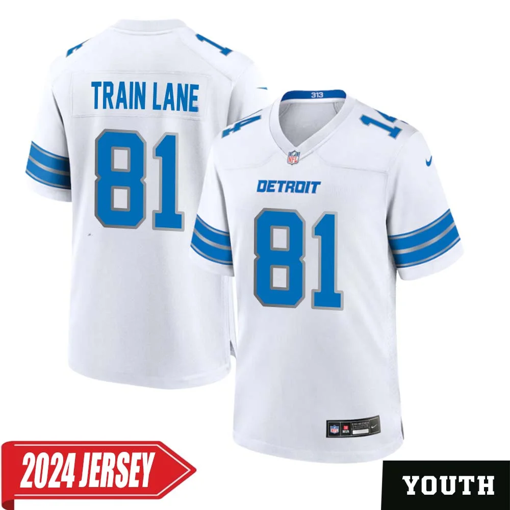 Night Train Lane No 81 Youth s Detroit Lions Away Game 2024 Jersey White