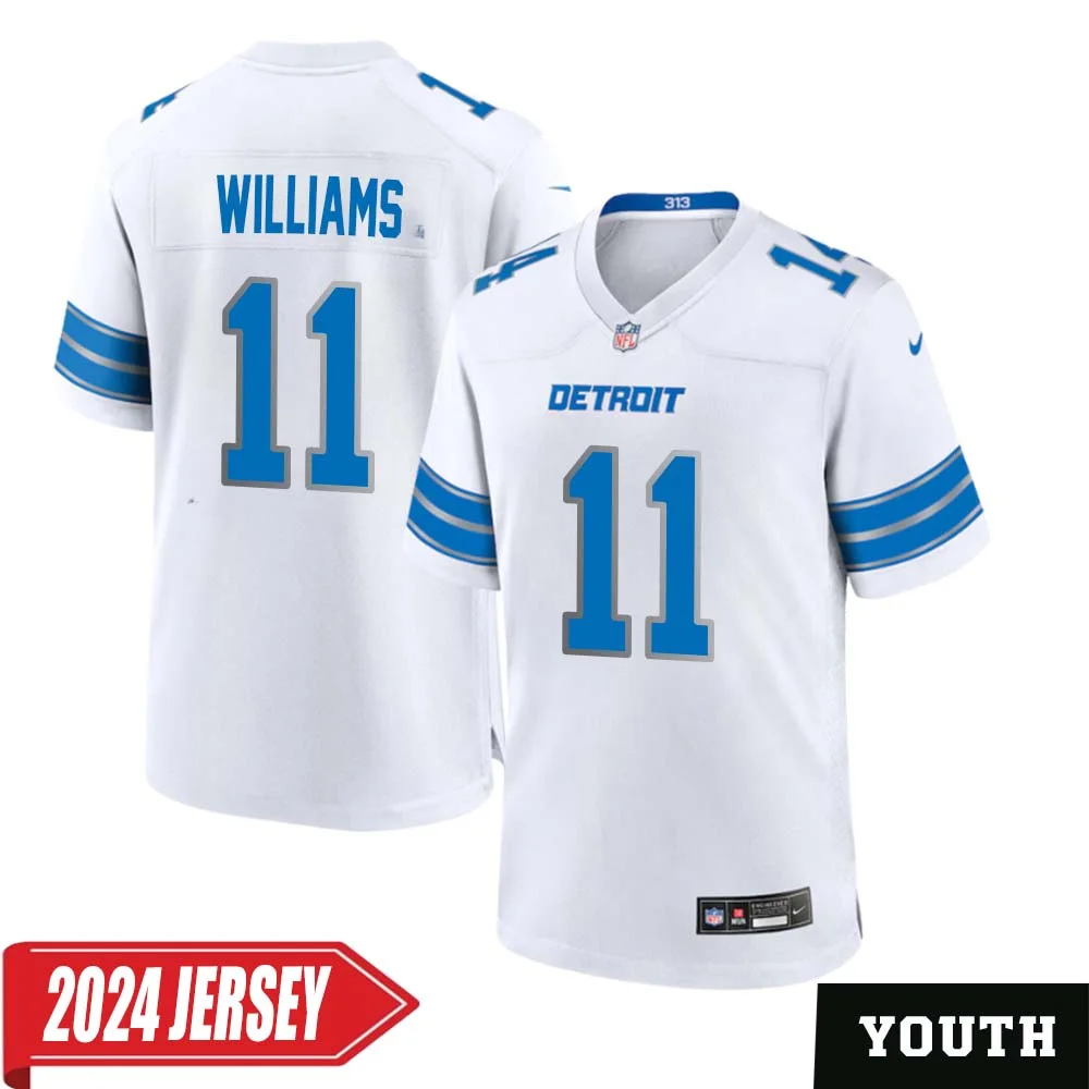 Roy Williams No 11 Youth s Detroit Lions Away Game 2024 Jersey White