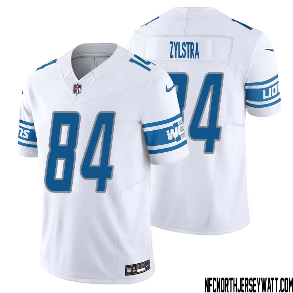 Shane Zylstra No 84 Men White Detroit Lions Vapor F.U.S.E. Limited Jersey
