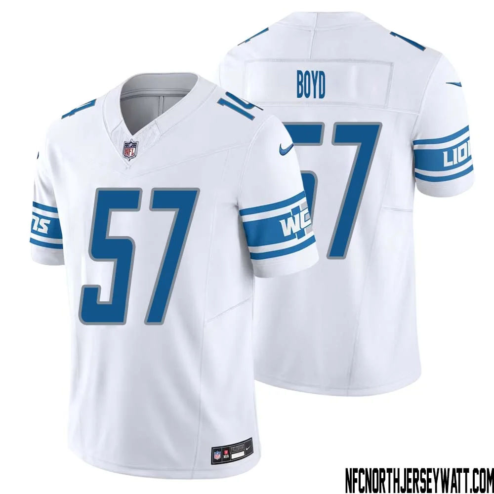 Stephen Boyd No 57 Men White Detroit Lions Vapor F.U.S.E. Limited Jersey