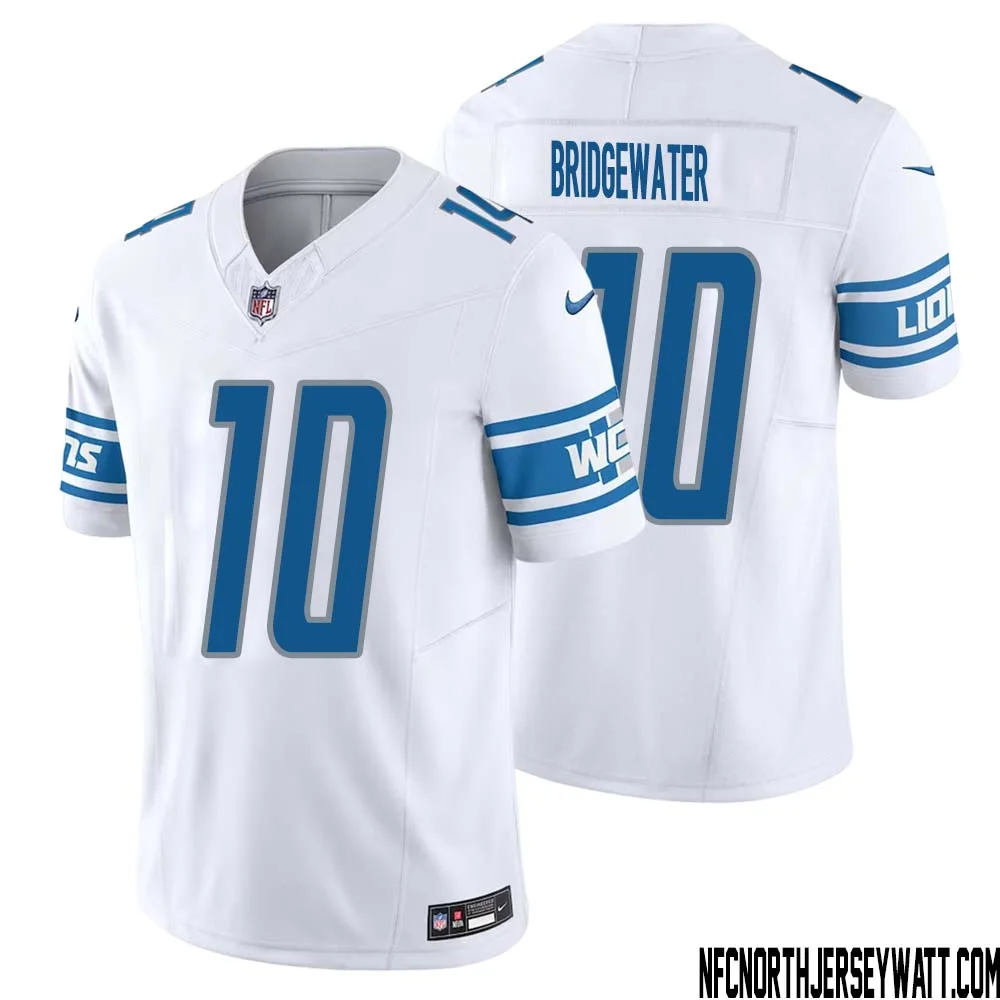 Teddy Bridgewater No 10 Men White Detroit Lions Vapor F.U.S.E. Limited Jersey