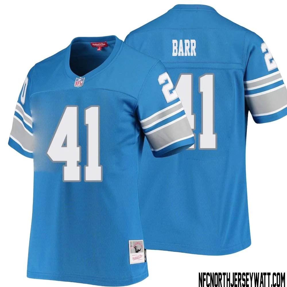 Terry Barr No 41 Women Mitchell Ness Blue Detroit Lions 1996 Legacy Replica Jersey