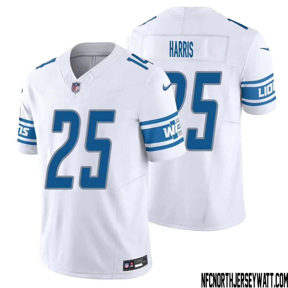 Will Harris No 25 Men White Detroit Lions Vapor F.U.S.E. Limited Jersey