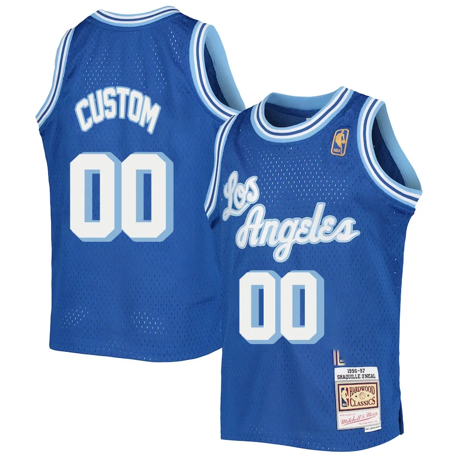 Custom Los Angeles Lakers Mitchell _ Ness Youth 1996-97 Hardwood Classics Swingman Jersey - Royal -