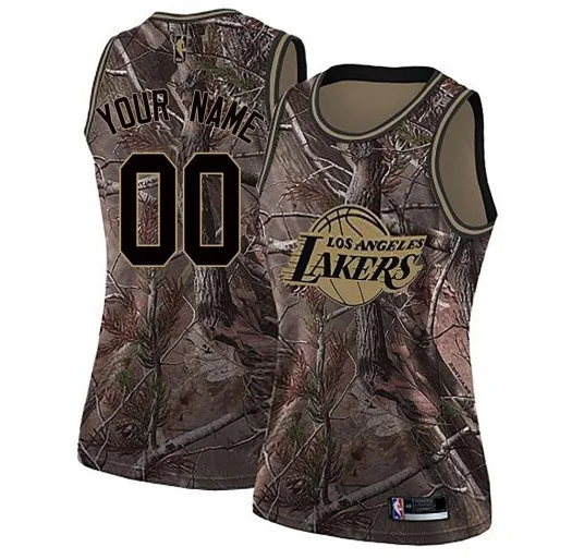 Woman's Custom Los Angeles Lakers Swingman Camo Realtree Collection Jersey -