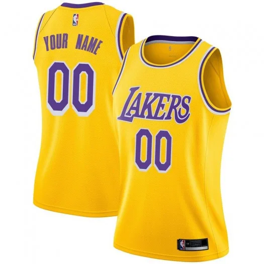 Woman's Custom Los Angeles Lakers Swingman Gold 2018/19 Jersey - Icon Edition -
