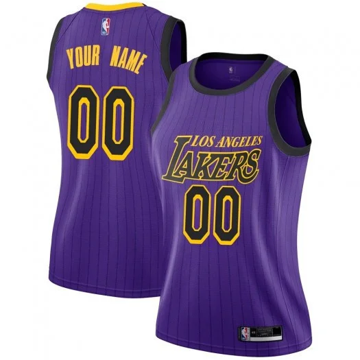Woman's Custom Los Angeles Lakers Swingman Purple 2018/19 Jersey - City Edition -