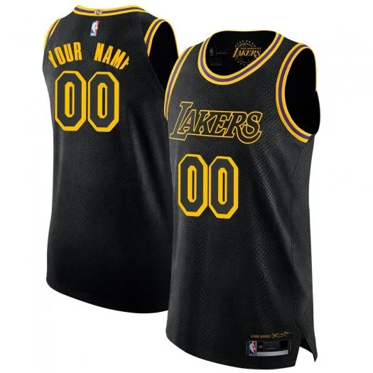 Youth's Custom Los Angeles Lakers Swingman Black Jersey - City Edition -