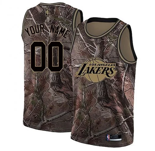 Youth's Custom Los Angeles Lakers Swingman Camo Realtree Collection Jersey -