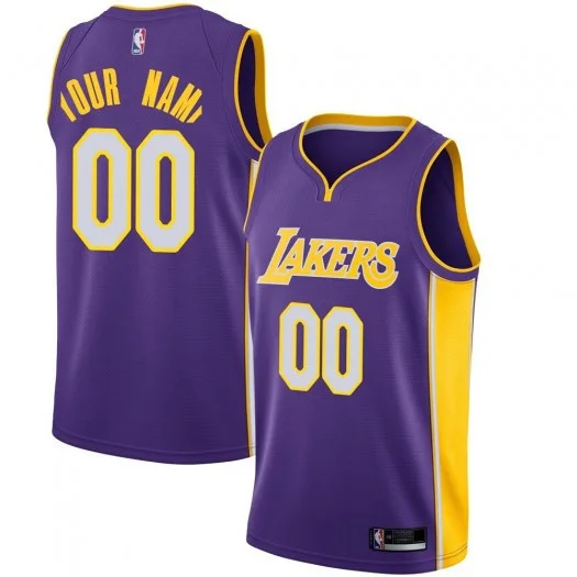 Youth's Custom Los Angeles Lakers Swingman Purple Jersey - Statet Edition -